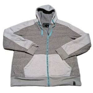 Surplus Thick Winter Full Zip Hoodie Sweatshirt Jacket Fleece Lined Gray • Large